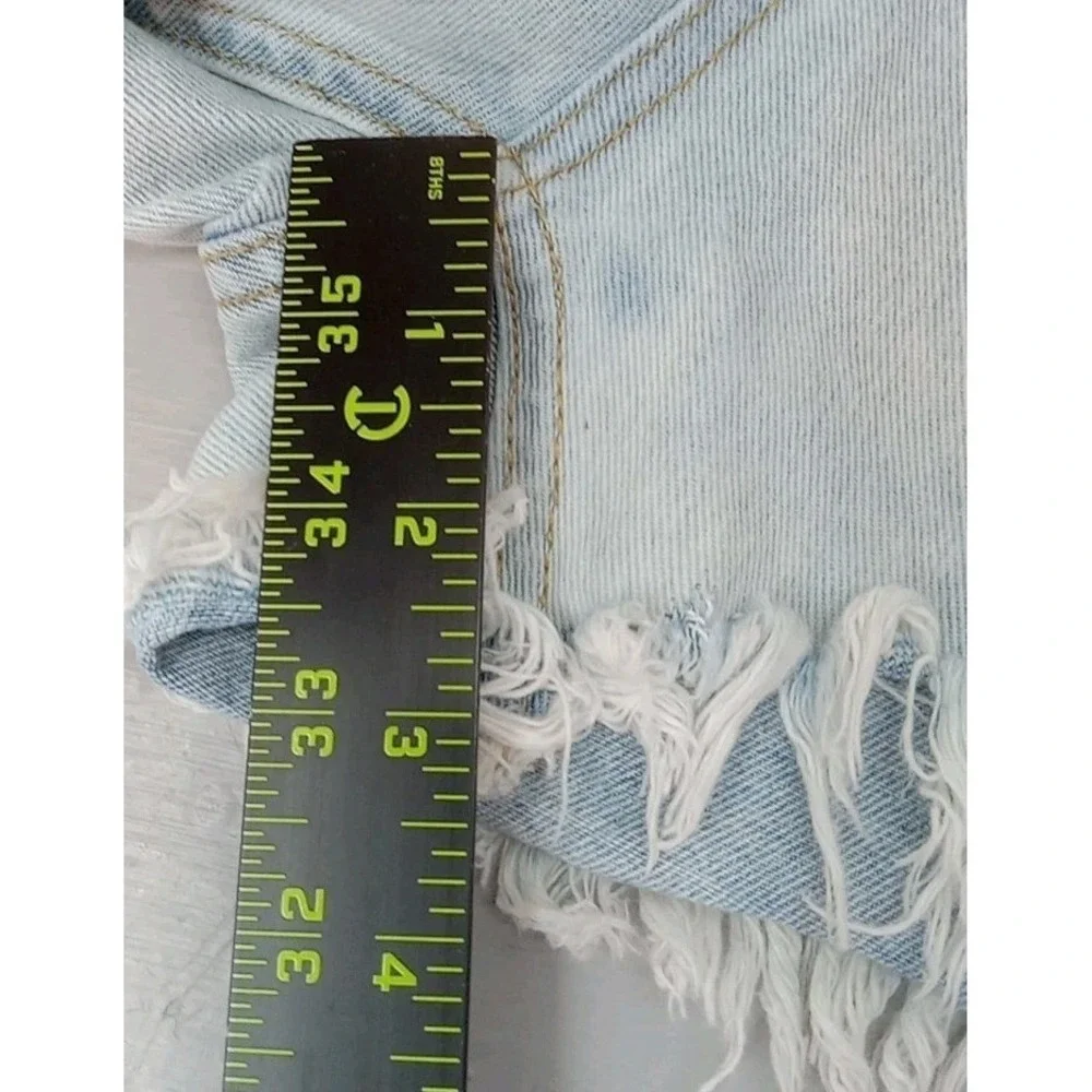Y2K Wild Fable Denim Shorts Womens Sz 4 High Rise Button Fly CutOff Streetwear